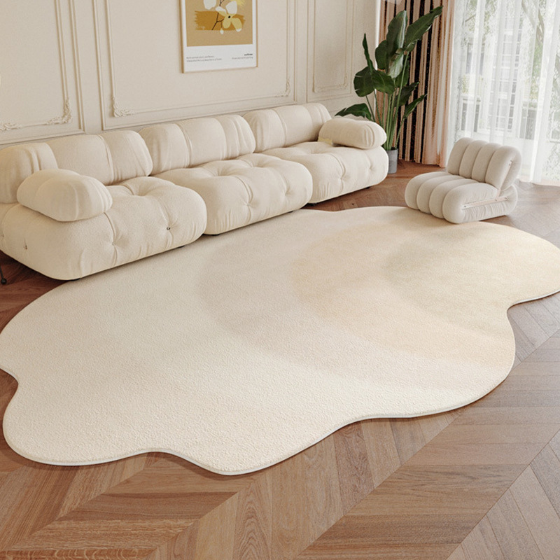 异形地毯客厅高级感沙发茶几毯卧室床边家用奶油风地垫耐脏易打理