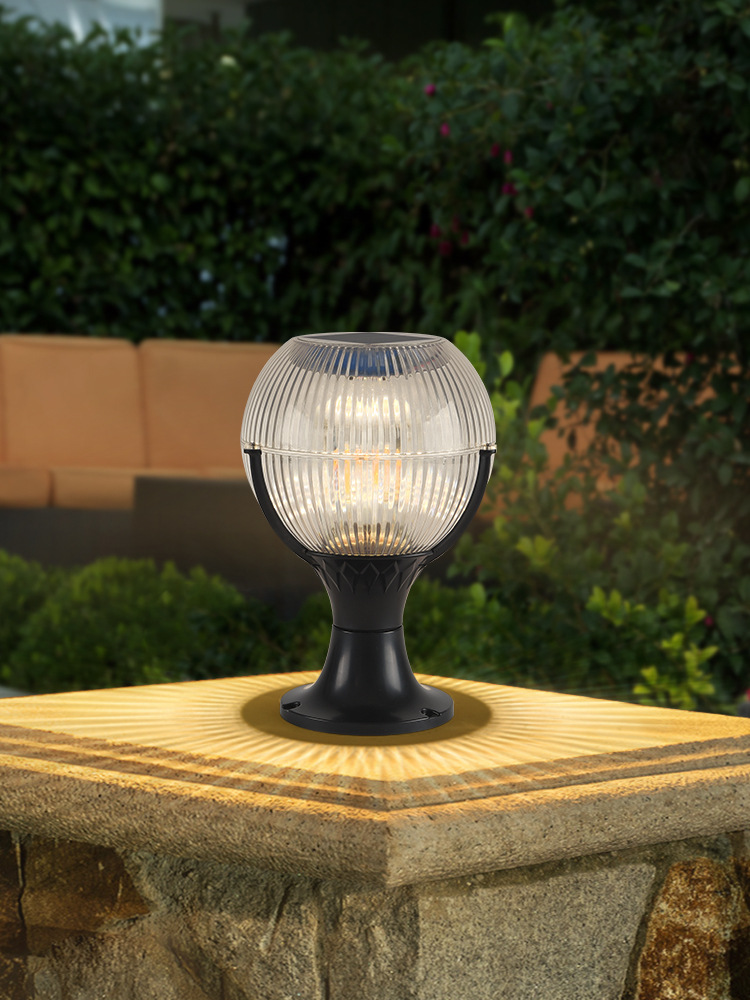 太阳能柱头灯恒星款室外别墅庭院灯户外防水门柱景观围墙灯具批发