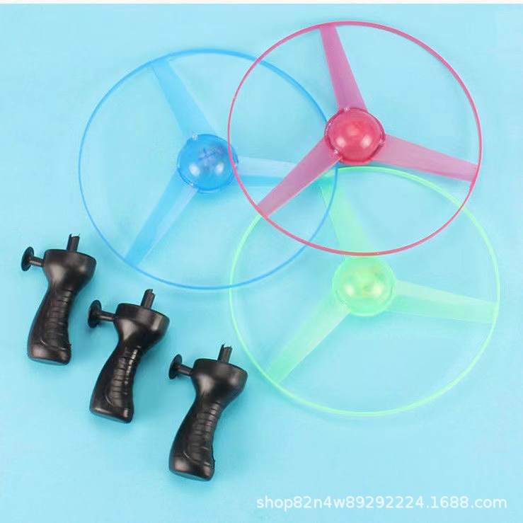 Factory Direct Sales Large Cable Luminous UFO Colorful Frisbee Flash Toy Stall Night Market Wholesale