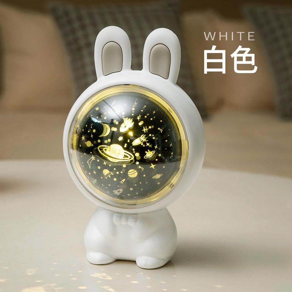 Creative Rabbit Star Light Projection Lamp Children's Birthday Gifts Gift Multi-Pattern Atmosphere Indoor Projection Small Night Lamp