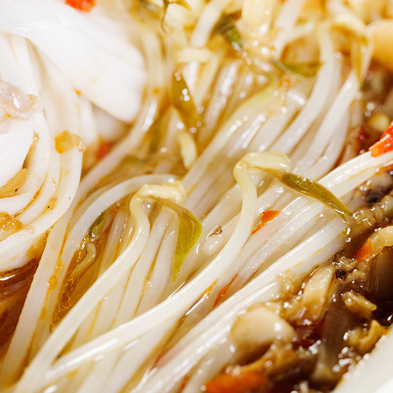 广西扁粉 复记老友粉200g 南宁老友粉干切宽扁米粉麻辣粉速食粉