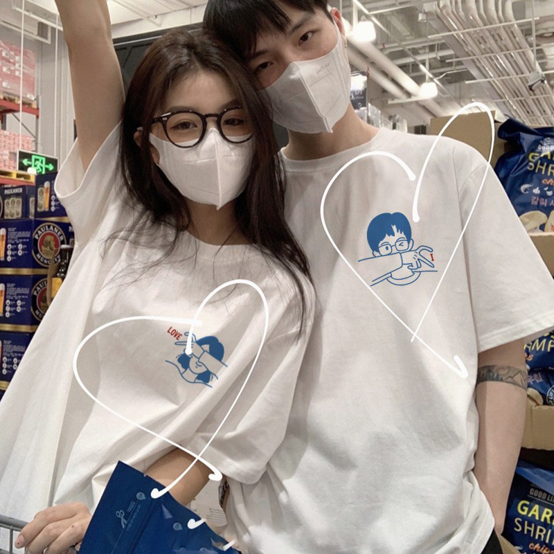 现货小头像情侣装夏季设计感小众衣服2022新款潮流牌短袖t恤批发