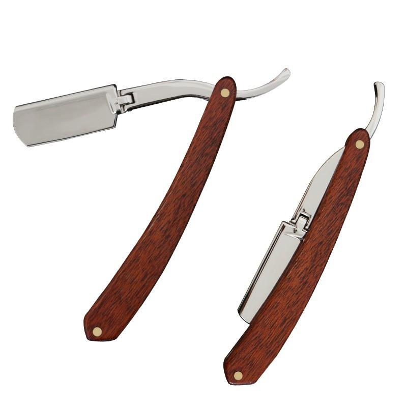 老式刮胡刀理发店剃刀用刮刀手动剃须刀修眉刀不锈钢刀美妆工具