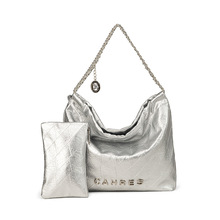 韩国直邮 代购 香奈儿chanel 复古双c 珍珠链条水桶包斜挎包 黑色