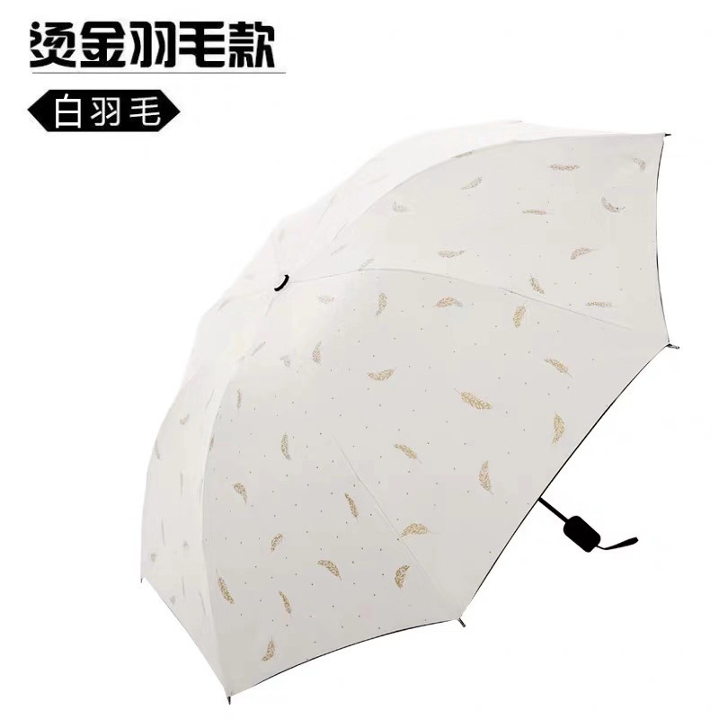 Three-Fold Manual Sun Protection Uv-Proof Sun-Proof Men's and Women's Dual-Use Logo Printing Advertising Umbrella