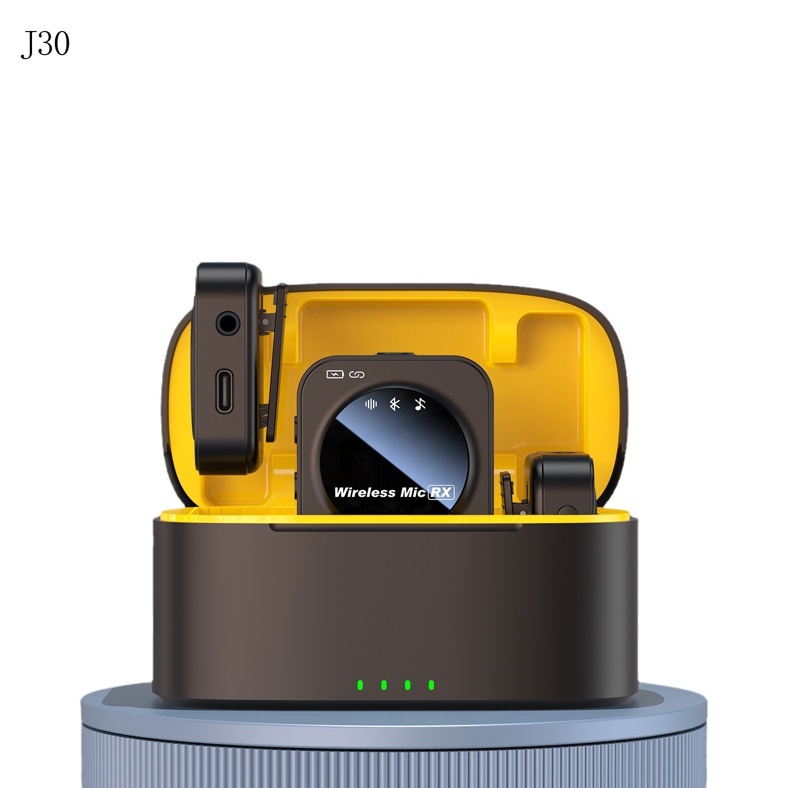 跨境新款方形领夹麦克风直播降噪混响迷你无线话筒适用安卓苹果
