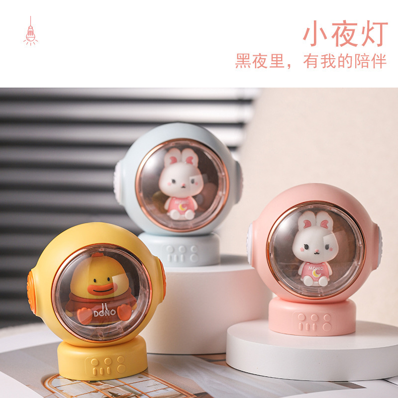 Creative Cartoon New Space Capsule Spaceman 2-in-1 Smart Hand Warmer Gift USB Charging Portable