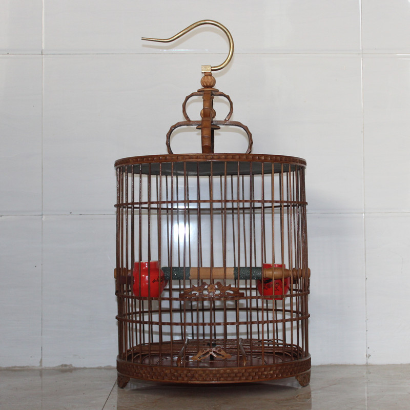 画眉鸟笼 竹精品鸟笼子竹鸟笼画眉笼子川笼老竹鸟笼 竹制鸟笼配件