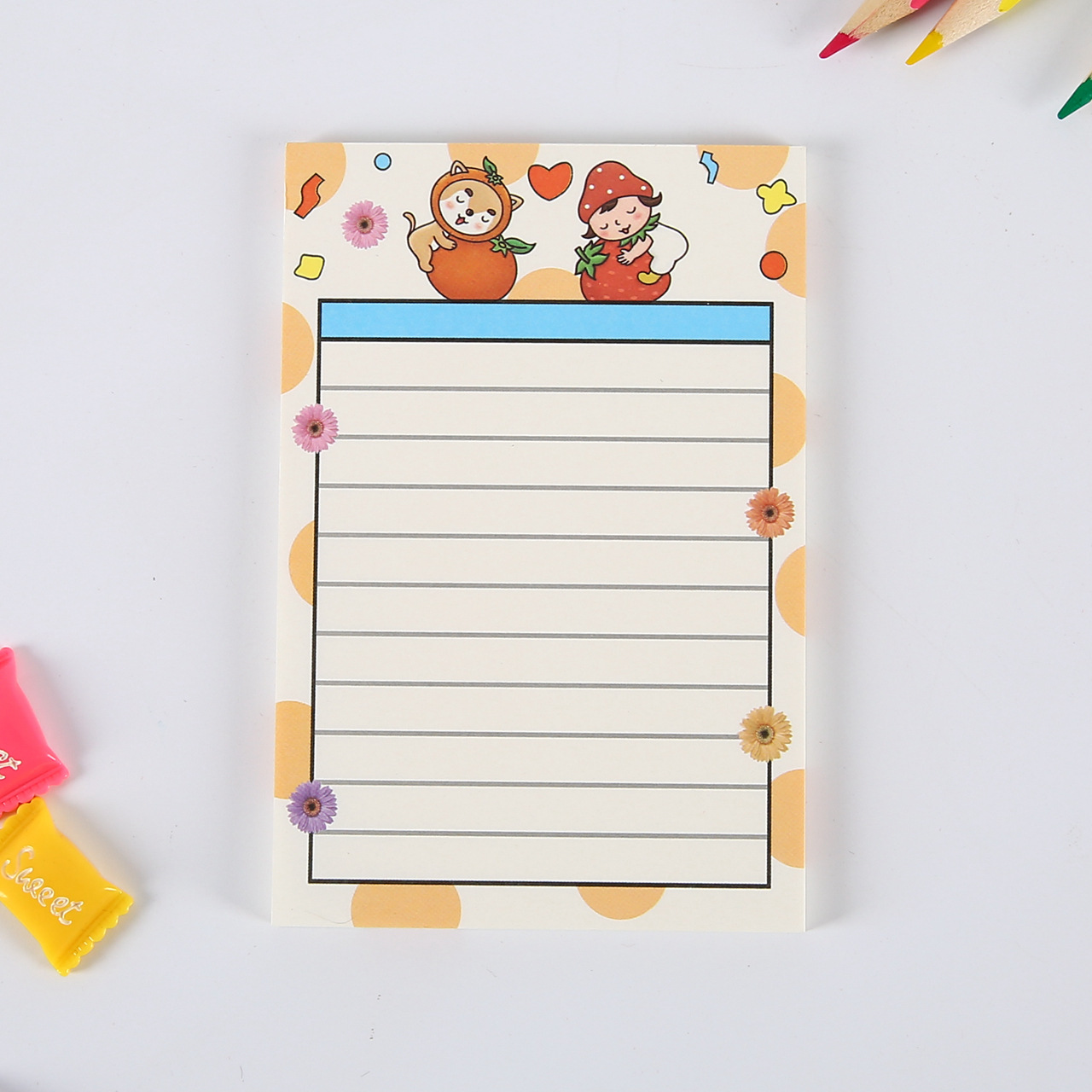 厂家定做创意可爱卡通便利贴学生彩色便签本留言本n次贴定制批发