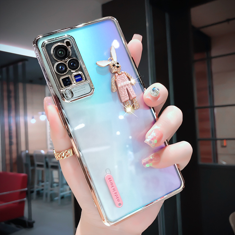 适用于vivox60手机壳高档透明防摔硅胶软壳x60pro卡通可爱女款保