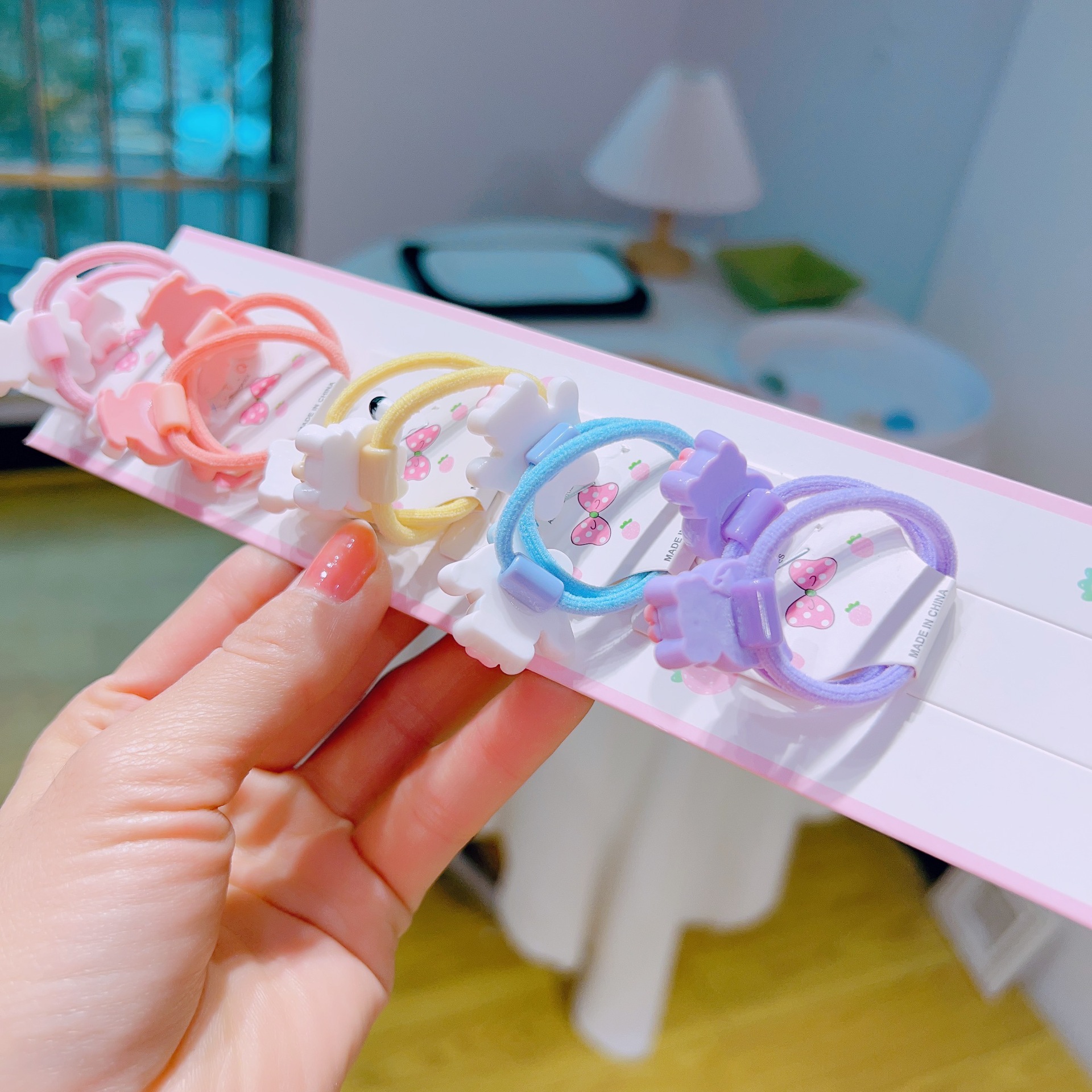 Korean Style Children's Hair Accessories Cute round Sanrio Little Girl Headdress Cinnamoroll Babycinnamoroll Bb Clip Fringe Hairpin Rubber Band Hair Ring