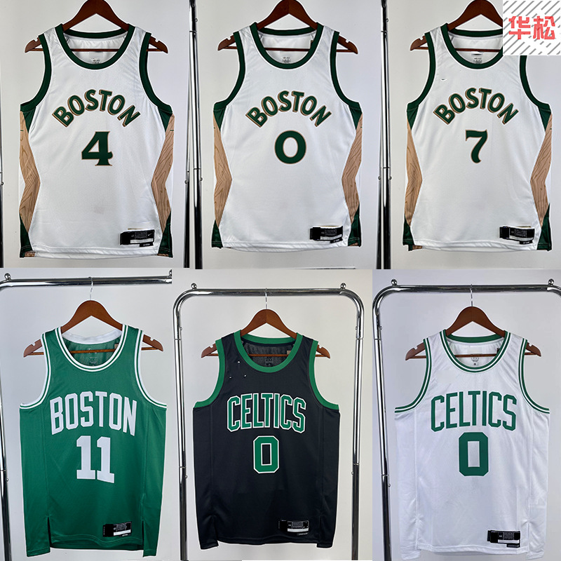 高质布印 23/24赛季 凯尔特人队 11号欧文 篮球球衣 运动休闲背心
