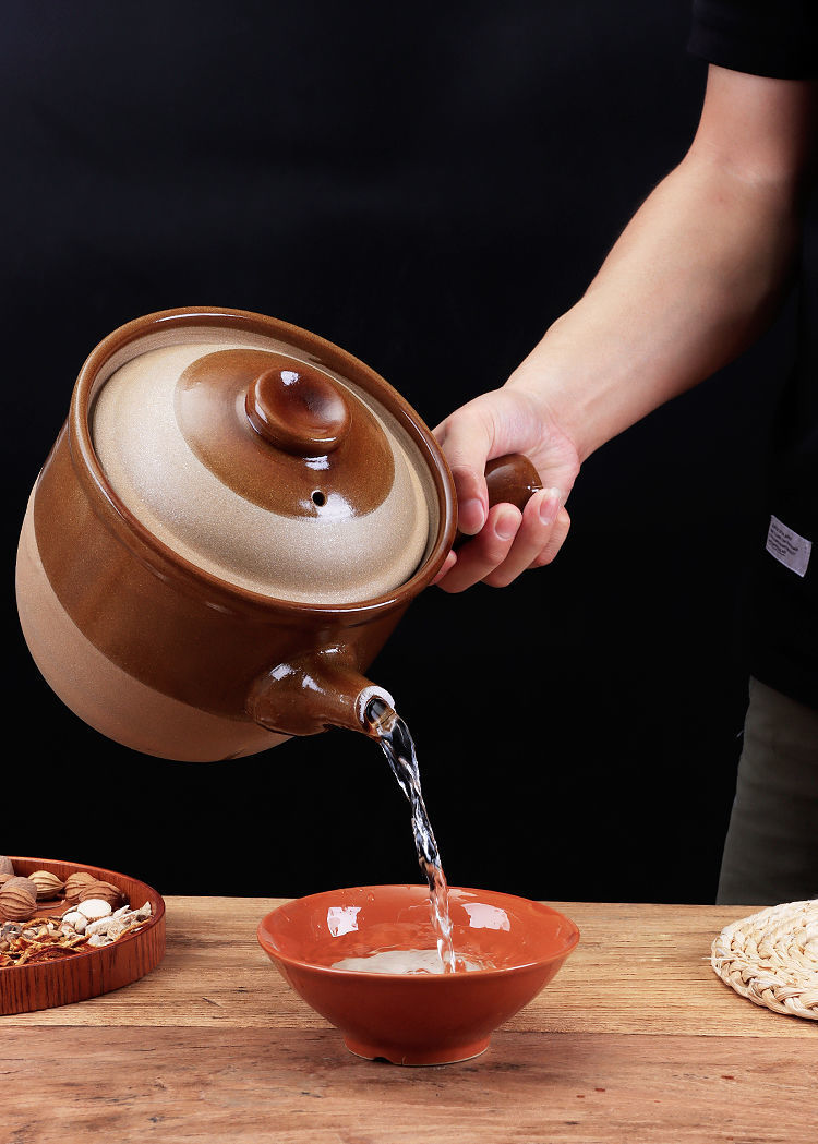 老式药壶传统熬药煎药砂锅 耐高温明火燃气土陶养生煲熬罐子