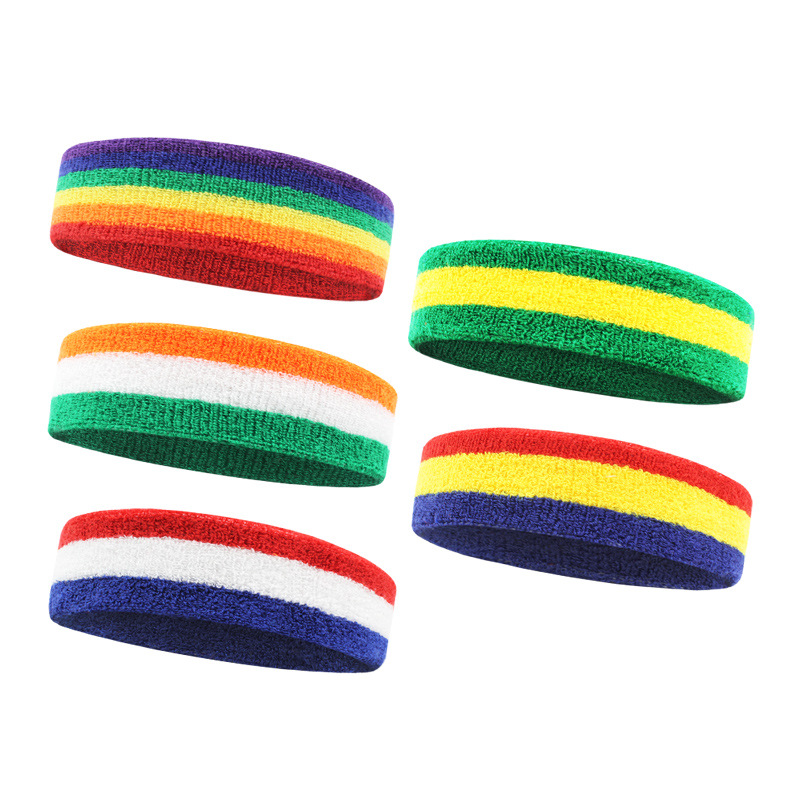 Cotton Sweat Headband Sports Elastic Towel Hair Band Spot Basketball Volleyball Free Size Warm Female Hair Ring Wholesale