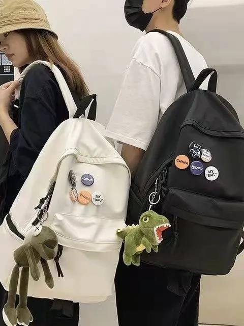 Backpack Men's Simplicity Large Capacity Travel Backpack Casual Japanese Junior High School Student High School and College Student Schoolbag Student