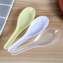 一次性勺子塑料外卖打包大透明食品小勺子快餐一次性汤勺黄色汤匙
