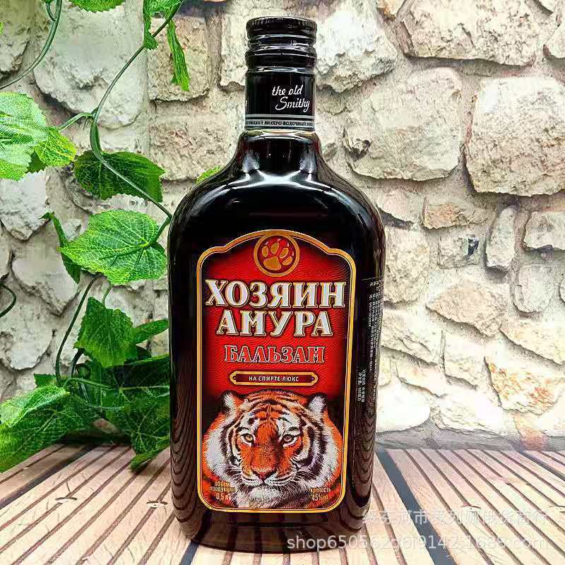虎头伏特加 俄罗斯原装进口中草药配制酒 阿穆尔王者调制酒礼品