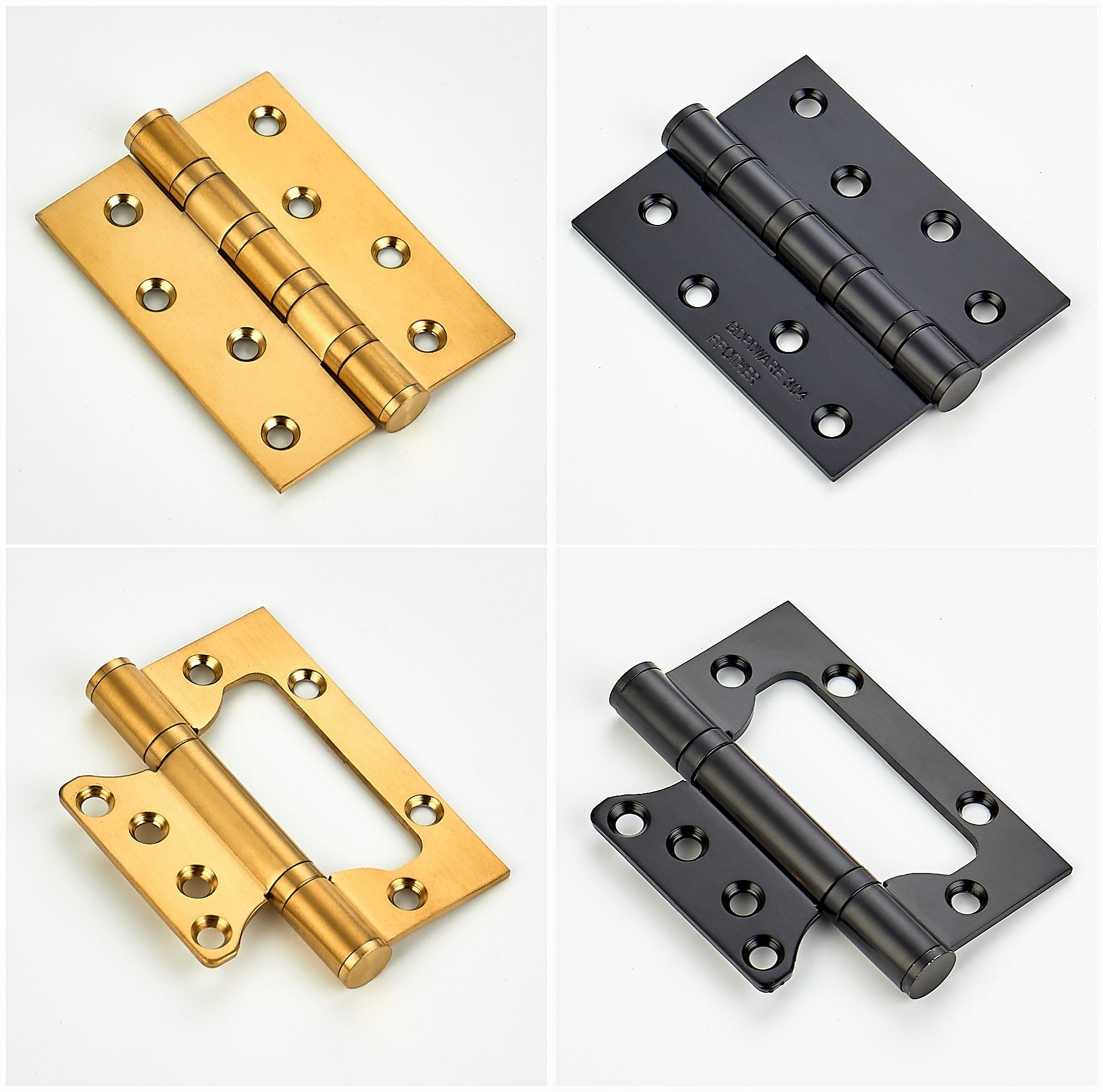 室内门子母合页黑色不锈钢金色组装配件木工五金家装轴承子母房门