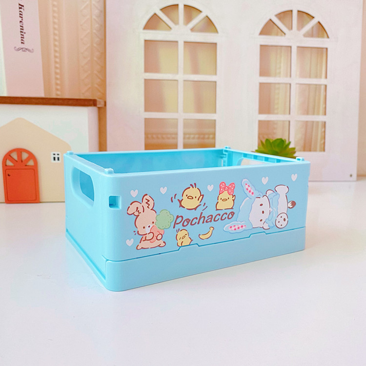 Cartoon Pacha Dog Desktop Storage Box Girl Heart Skin Care Products Foldable Mini Finishing Box Clow M Sundries Basket