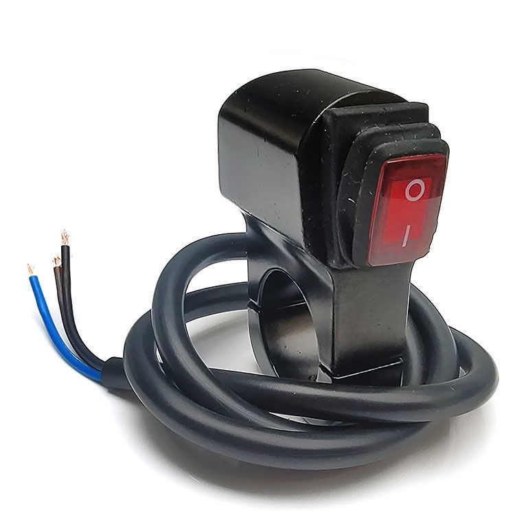 电动摩托车改装大灯断电开关led射灯龙头把手远近光双闪防水开关