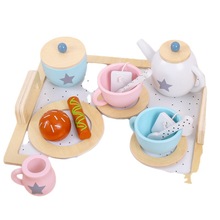 儿童茶具组合 男孩女孩过家家玩具下午茶具套装木制茶壶茶杯