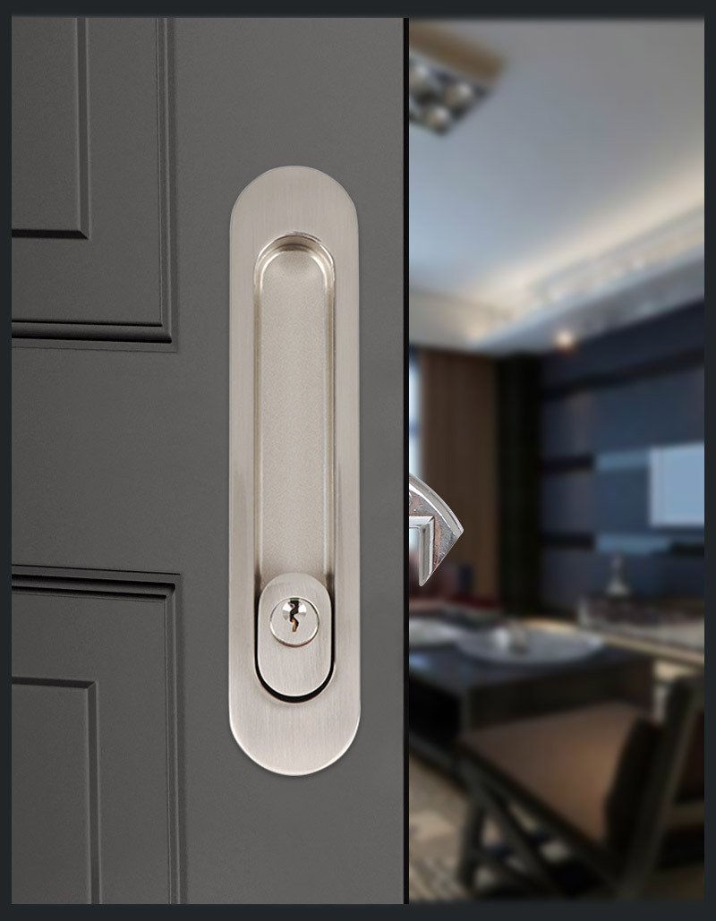 移门锁推拉门卫生间钩锁书房厨房阳台移动滑门锁平移暗装门把扣手