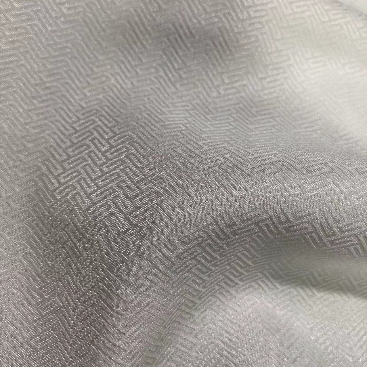 华传雨丝绸面料本白宽幅140门幅16姆米全真丝 提花桑波缎真丝面料