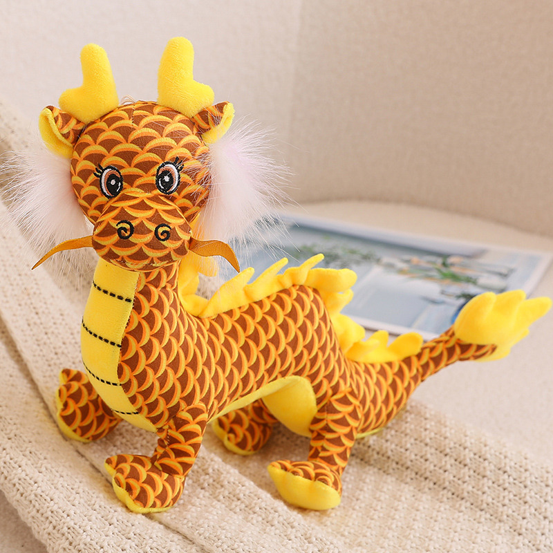 2024龙年吉祥物中国龙公仔跨境仿真龙毛绒玩具新年礼物批发-阿里巴巴