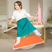 儿童感统训练毛毡平衡板 室内平面实木跷跷板小孩游戏板木制玩具