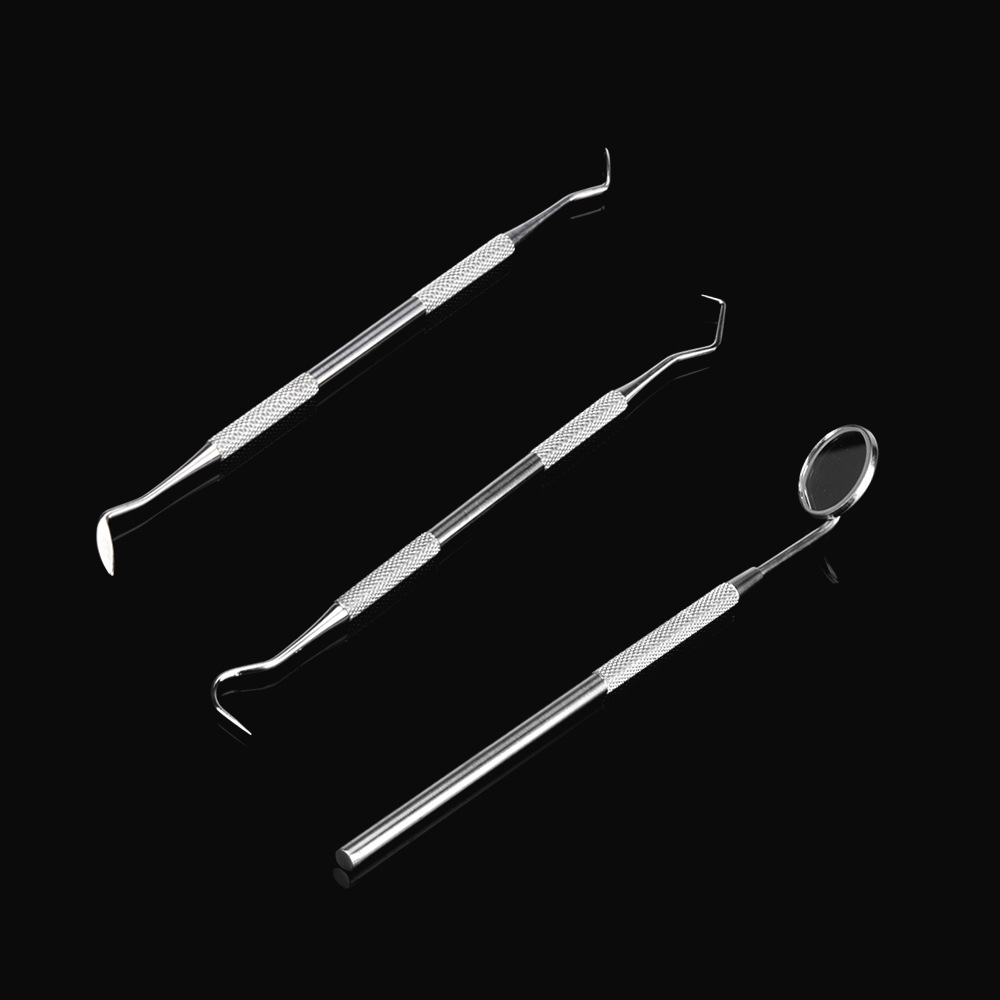 牙医工具套装不锈钢口腔镜探针红枪去牙垢牙齿清洁器洁牙器配件