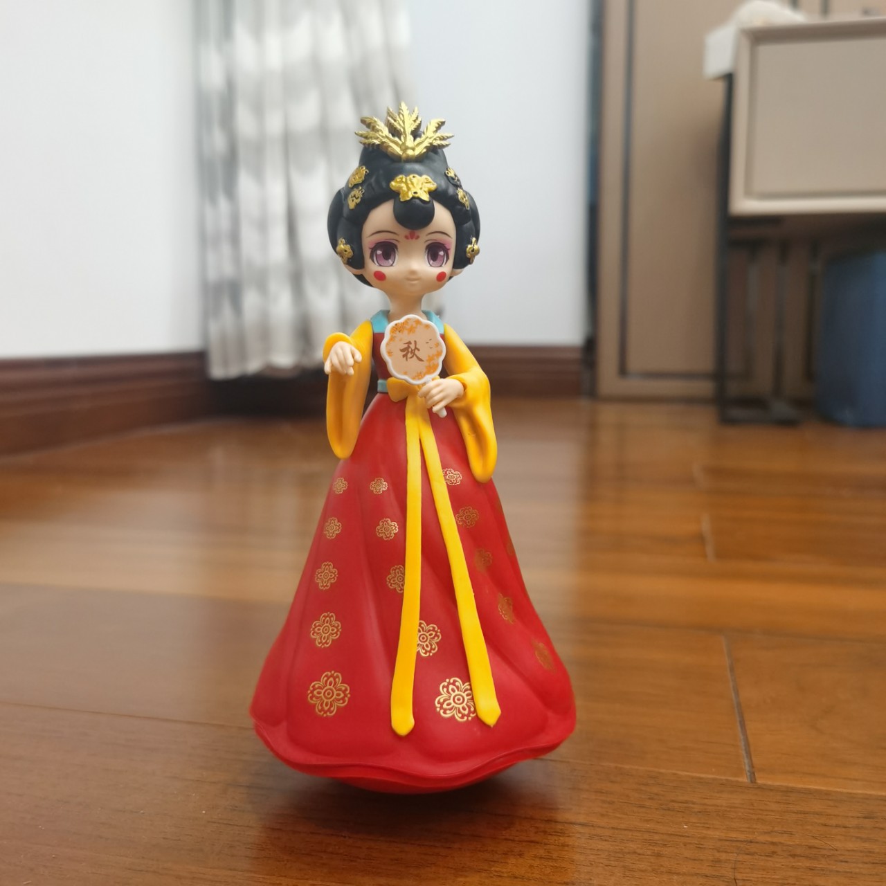 西安网红大唐不倒翁小姐姐卡通创意家居摆件人偶 四大诗人不倒翁