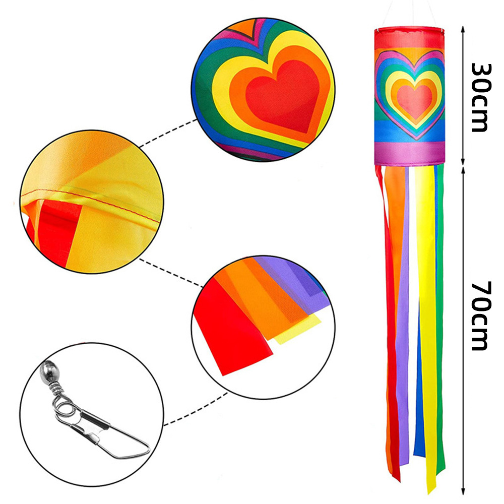 Amazon Rainbow Hair Dryer Flag Rainbow Windsock Rainbow Party Flag