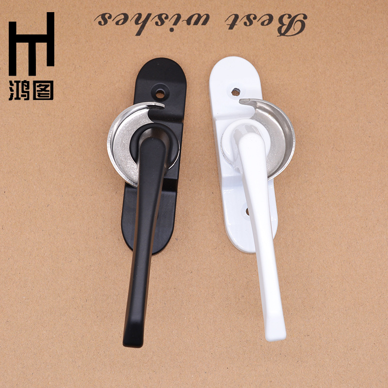 加厚月牙锁滑动推拉移门塑钢窗户铝合金门窗锁扣防盗月牙锁窗钩锁