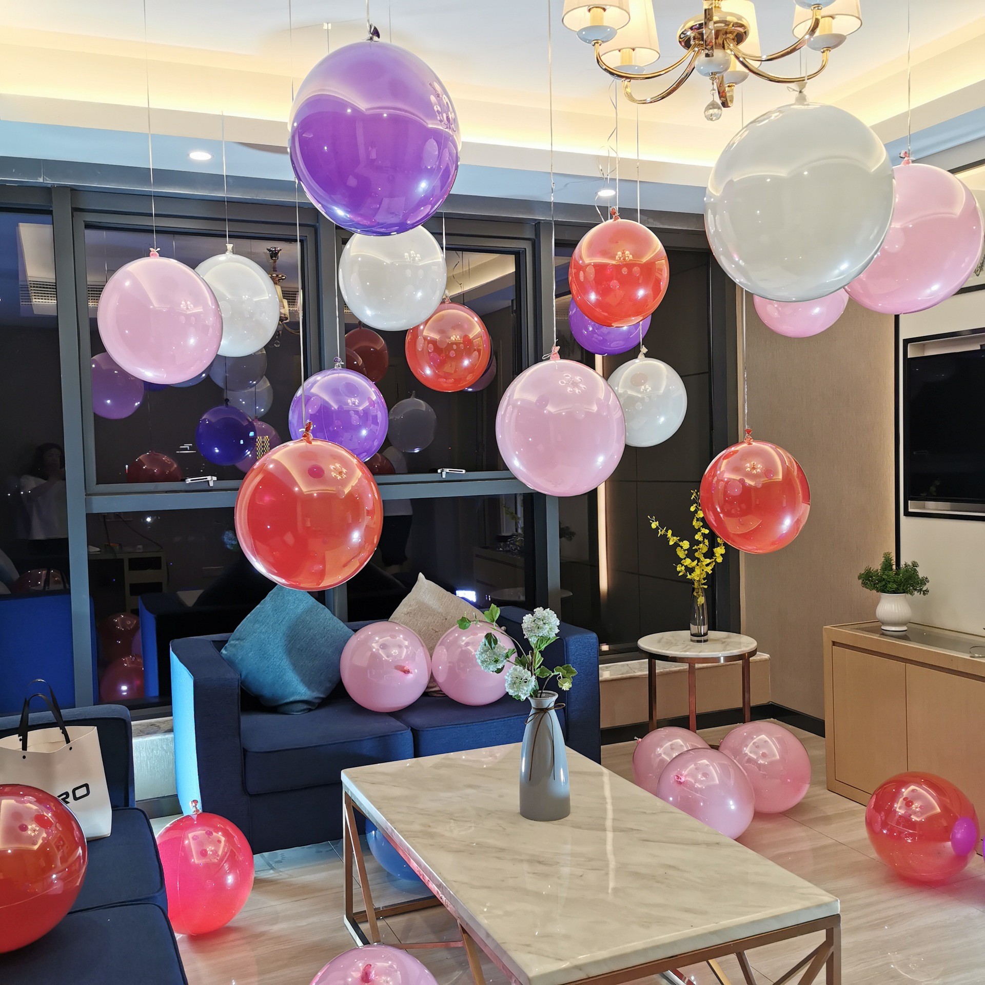专卖店商场店庆店铺开业周年庆典活动装饰飘空气球透明网红波波球