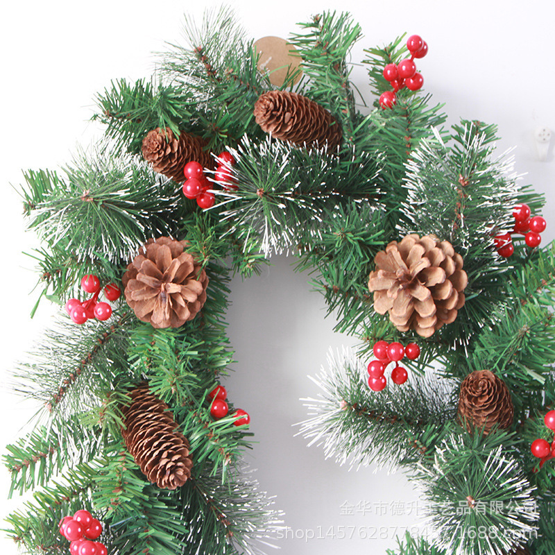 DSEN Amazon Cross-Border E-Commerce Manufacturers Supply PVC Pine Needle Pine Cones Chinese Hawthorn Fortune Fruit Rattan