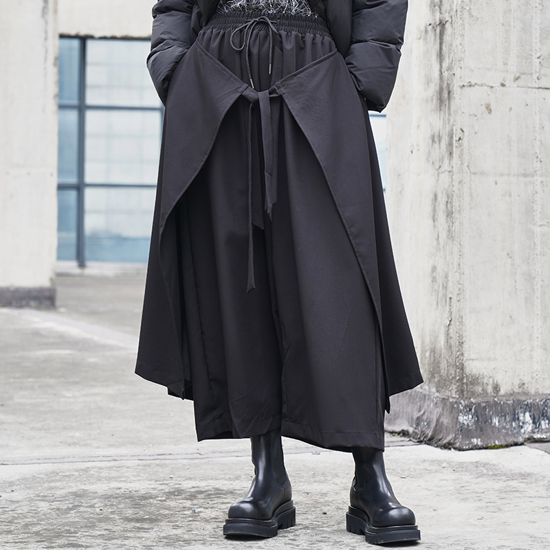 kenpopinjay x089-1 山本耀司女装 日系暗黑宽松阔腿裤裙裤九分裤