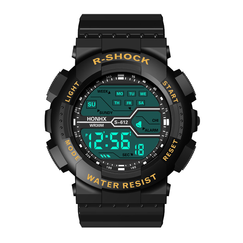 Spot Multi-Functional Electronic Sport Watch Men and Teenagers Luminous Alarm Clock Waterproof Watch Male Student Watch