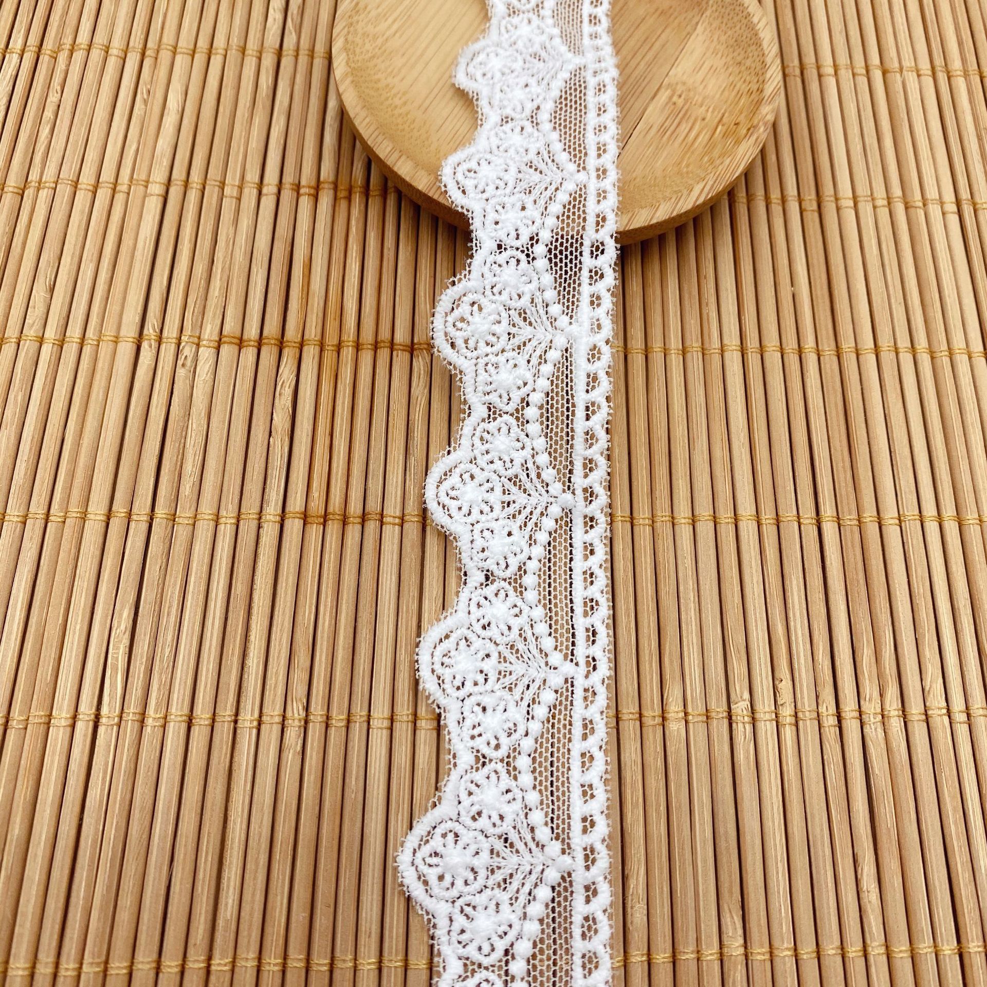 牛奶丝花边 水溶条码洛丽塔辅料内衣配饰单边蕾丝花边服装辅料