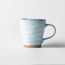 日本进口美浓烧陶瓷马克杯窑变水杯带把手茶杯釉下彩咖啡杯牛奶杯