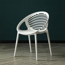 简约椅子塑料成人家用加厚餐椅靠背创意餐具咖啡厅休闲阳台懒人椅