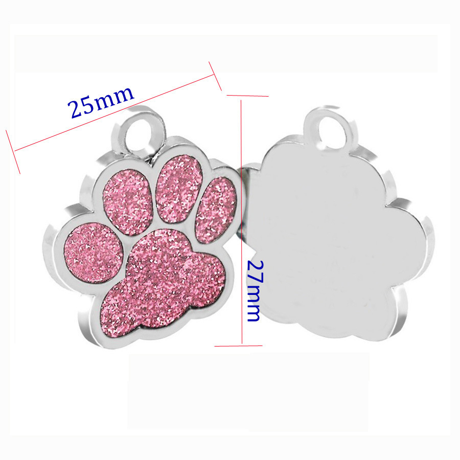 Cross-Border Supply Alloy Medium Foot Dog Tag ID Pet Pendant Pendant Alloy Accessories Can Be Laser Sculpture Wholesale