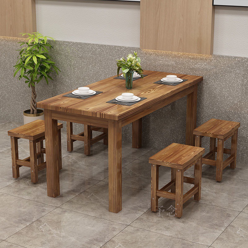 桌椅农家乐饭店餐桌木面馆小吃店快餐桌凳火锅店桌椅