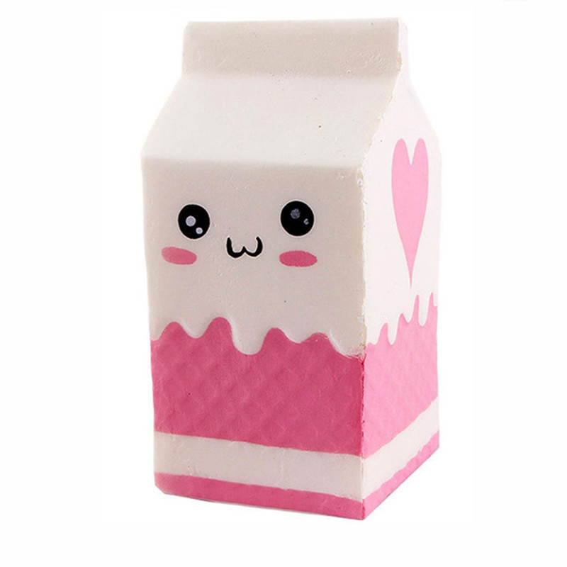 创意pu仿真牛奶盒慢回弹发泡玩具 仿真食品儿童解压减压树脂摆件