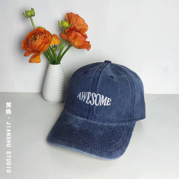 大头围棒球帽外贸批发刺绣字母鸭舌帽女春夏户外复古遮阳帽男跨境