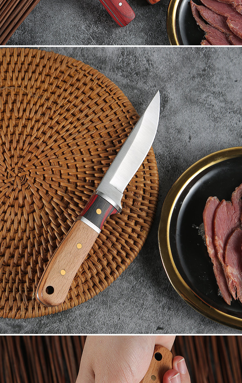 现货蒙古族手把肉刀切羊肉刀切肉刀多用小刀水果刀烧烤刀不锈钢刀