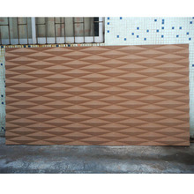 橡胶木板波浪板浮雕板PVC立体波纹板背景墙浮雕板通花家具装饰板