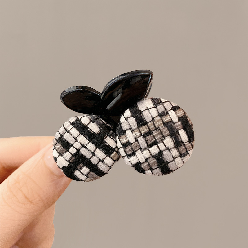 Cherry Barrettes Female Bangs Forehead Side Head Clip Classic Style Ball Catch Gap Former Red Trumpet Cropped Hair Clip Barrettes Wholesale