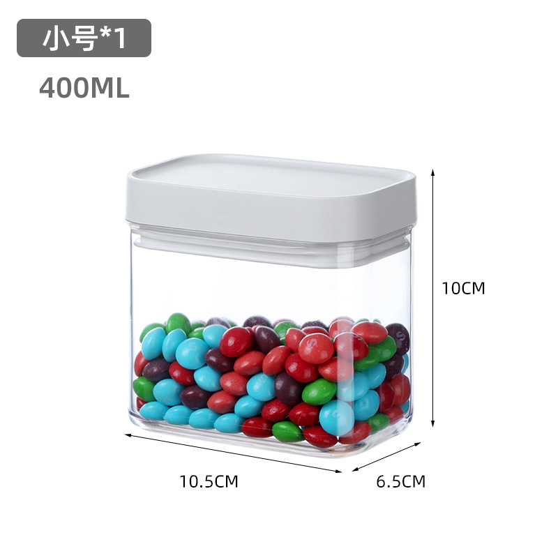 Food Grade Sealed Jar Cereals Storage Box Kitchen Household Storage Snack Storage Fresh Plastic Transparent Jar