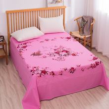 老式床单单件纯棉双人加厚防滑老粗布上海国民印花被单全棉褥单