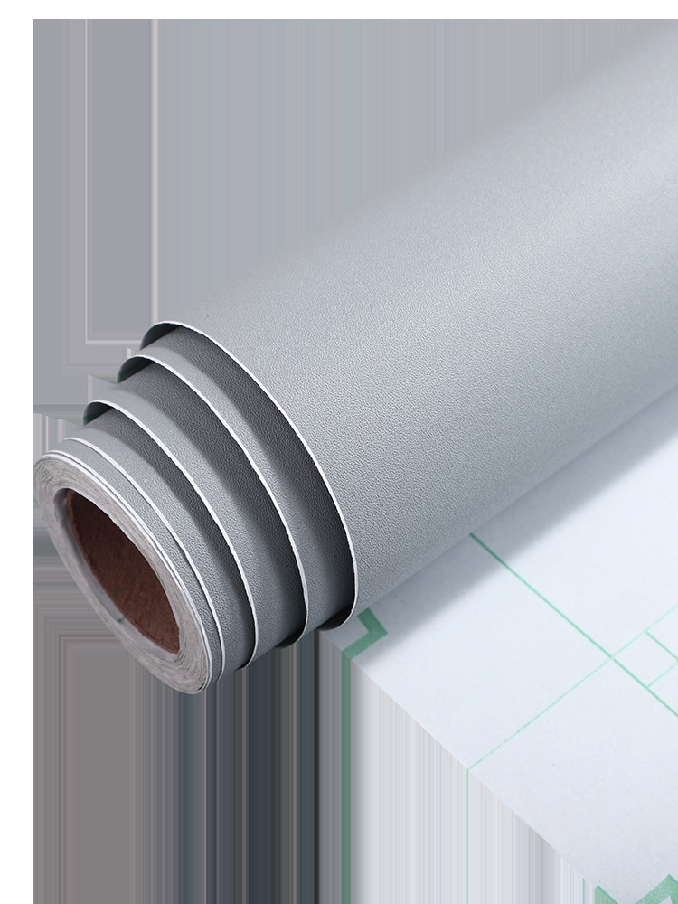 bh0d自粘纯色银灰墙纸加厚防水壁纸即时贴灰色银色贴纸银灰色哑光